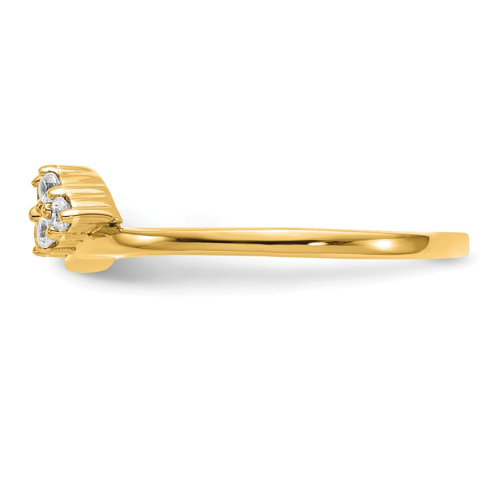 14k Yellow Gold 1/6 Ct. Lab Grown Diamond VS/SI+ G+ Ring Wrap