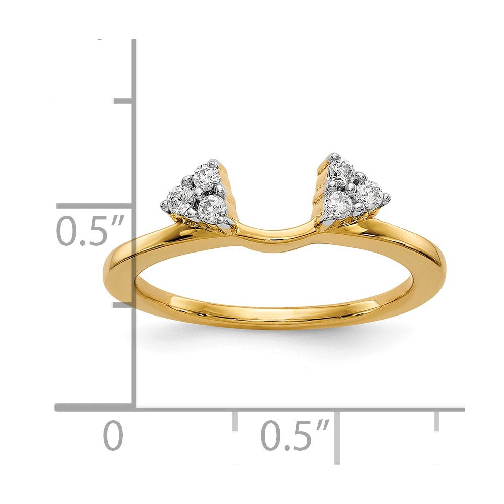 14k Yellow Gold 1/6 Ct. Lab Grown Diamond VS/SI+ G+ Ring Wrap