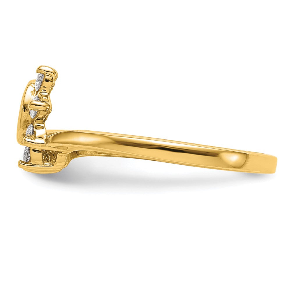 14k Yellow Gold 1/6 Ct. Lab Grown Diamond VS/SI+ G+ Complete Ring Wrap