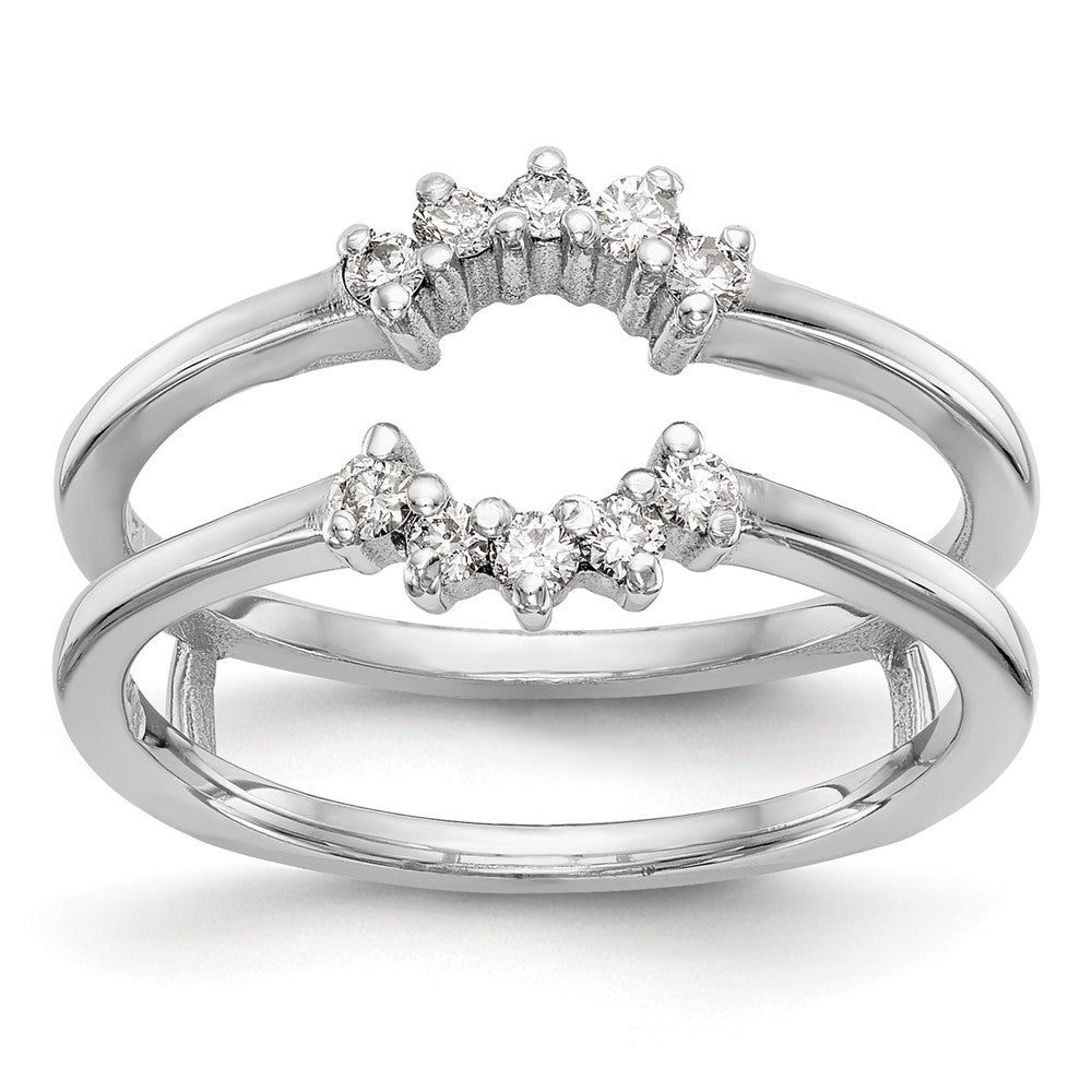 14k White Gold 1/5 Ct. Lab Grown Diamond VS/SI+ G+ Ring Guard