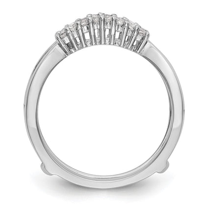 0.16ct. CZ Solid Real 14K White Gold GuardRing