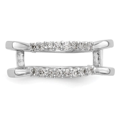 0.16ct. CZ Solid Real 14K White Gold GuardRing