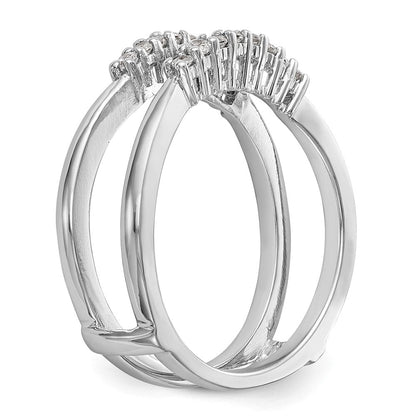 0.16ct. CZ Solid Real 14K White Gold GuardRing