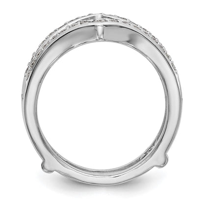 14K White Gold True Origin 1/2 Carat Lab Grown Diamond Vs D E F Ring Guard