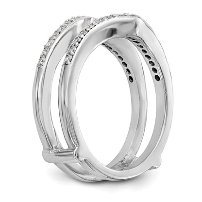 14K White Gold True Origin 1/2 Carat Lab Grown Diamond Vs D E F Ring Guard