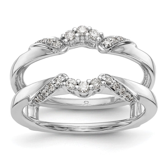 14k White Gold 1/5 Ct. Lab Grown Diamond VS/SI+ G+ Ring Guard