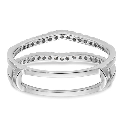 14k White Gold 1/4 Ct. Lab Grown Diamond VS/SI+ G+ Ring Guard