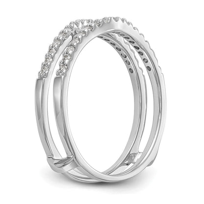 14k White Gold 1/4 Ct. Lab Grown Diamond VS/SI+ G+ Ring Guard