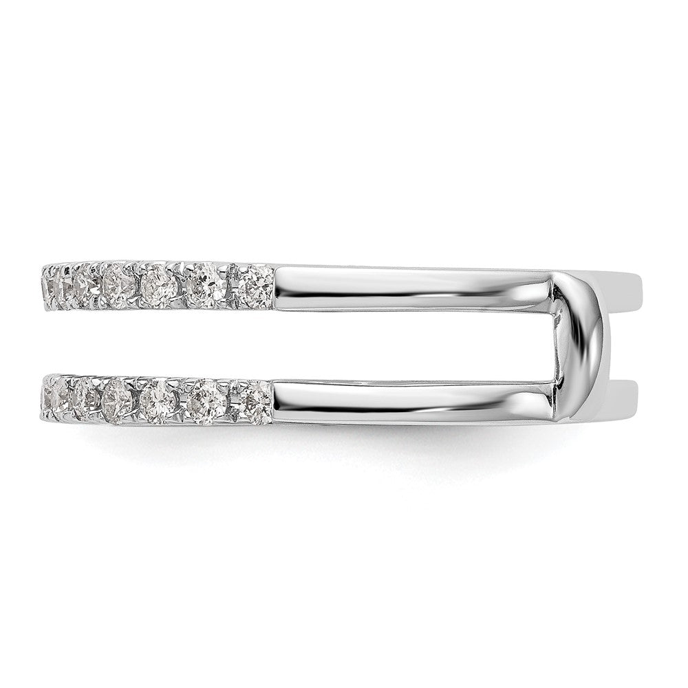 14K White Gold True Origin 1/2 Carat Lab Grown Diamond Vs D E F Ring Guard