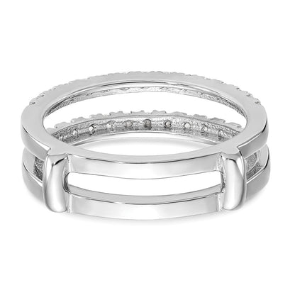 14K White Gold True Origin 1/2 Carat Lab Grown Diamond Vs D E F Ring Guard