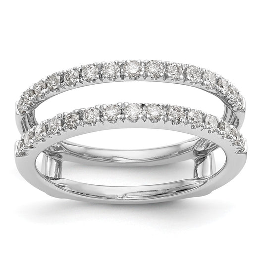 14k White Gold 1/2 Ct. Lab Grown Diamond VS/SI+ G+ Ring Guard
