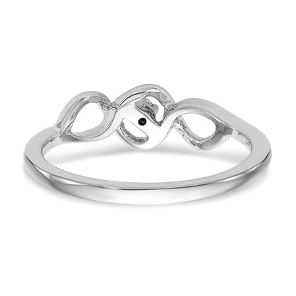 14K White Gold First Promise 1/20 Carat Round Diamond Complete Promise/Engagement Ring