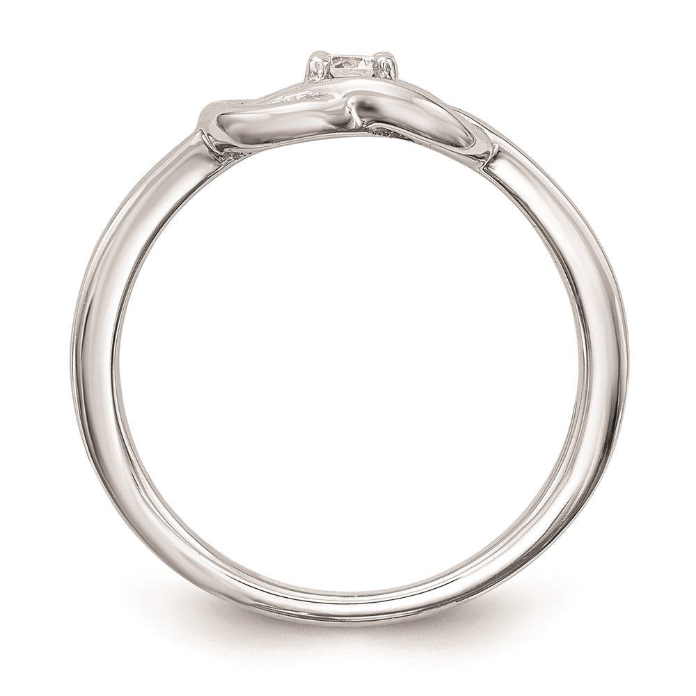 14K White Gold Complete Real Diamond Promise/Engagement Ring