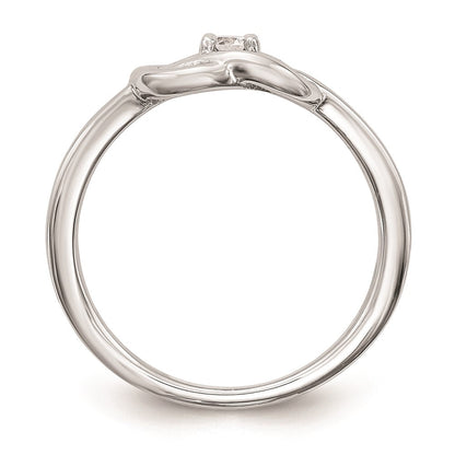 14K White Gold Complete Real Diamond Promise/Engagement Ring