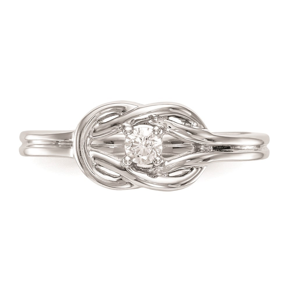 14K White Gold Complete Real Diamond Promise/Engagement Ring