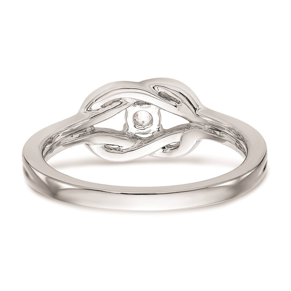 14K White Gold Complete Real Diamond Promise/Engagement Ring