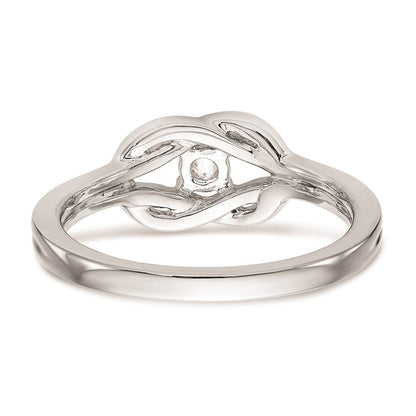 14K White Gold Complete Real Diamond Promise/Engagement Ring