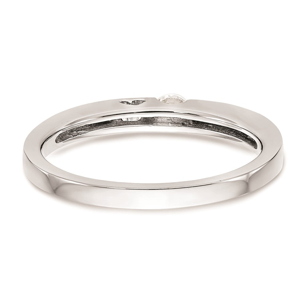 14K White Gold Complete Real Diamond Promise/Engagement Ring