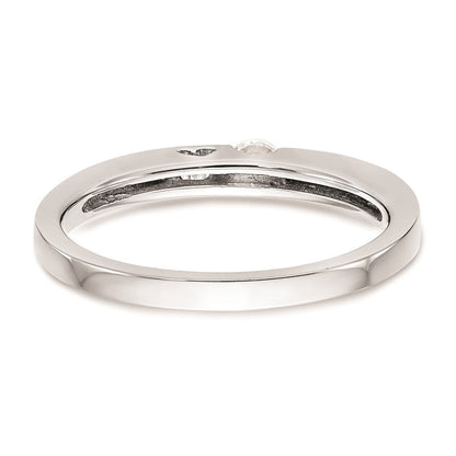 14K White Gold Complete Real Diamond Promise/Engagement Ring