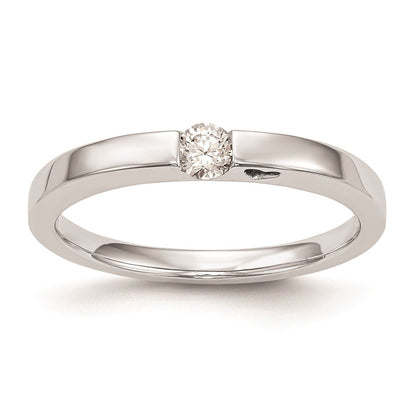 14K White Gold Complete Real Diamond Promise/Engagement Ring