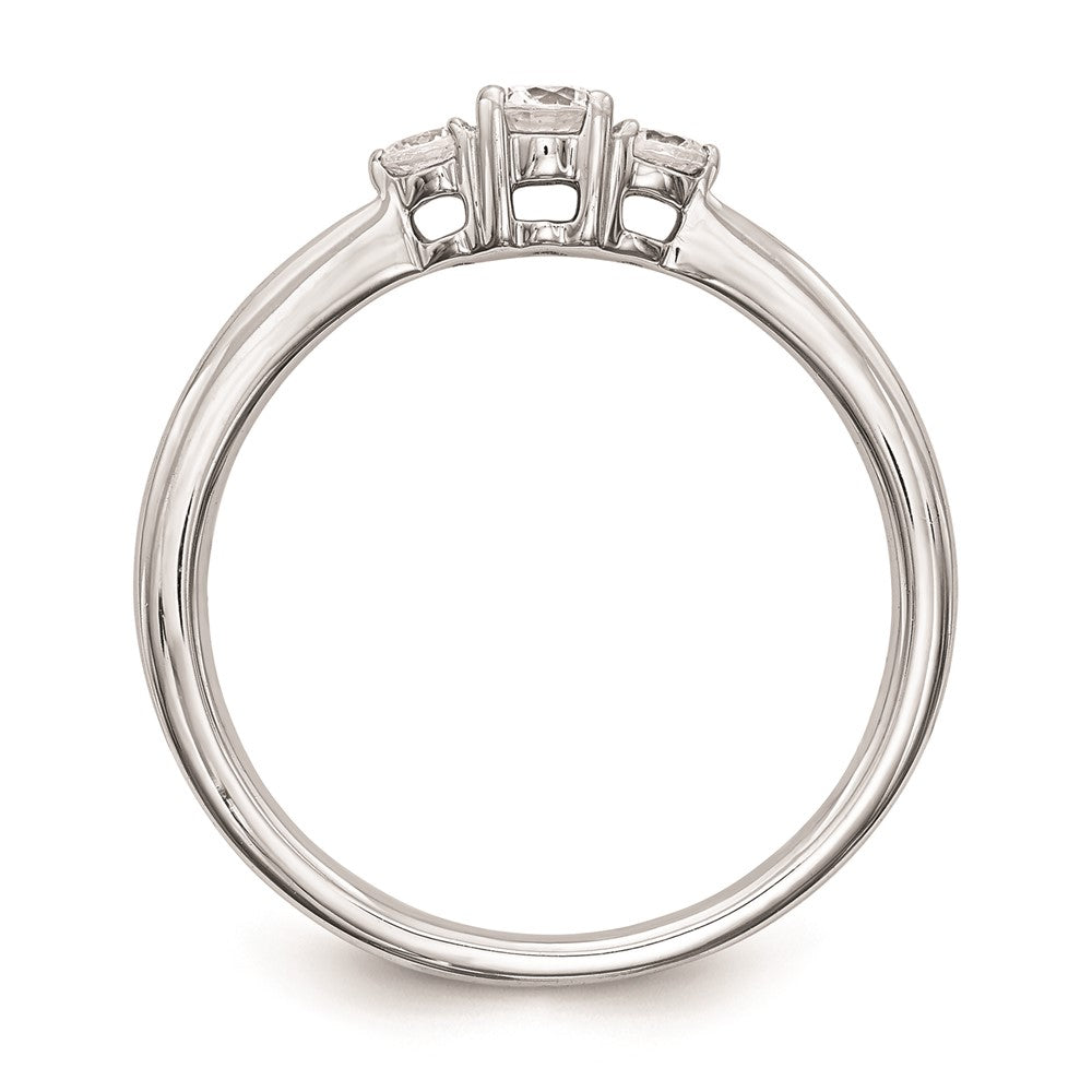 14K White Gold Complete Real Diamond Promise/Engagement Ring