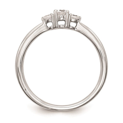 14K White Gold Complete Real Diamond Promise/Engagement Ring