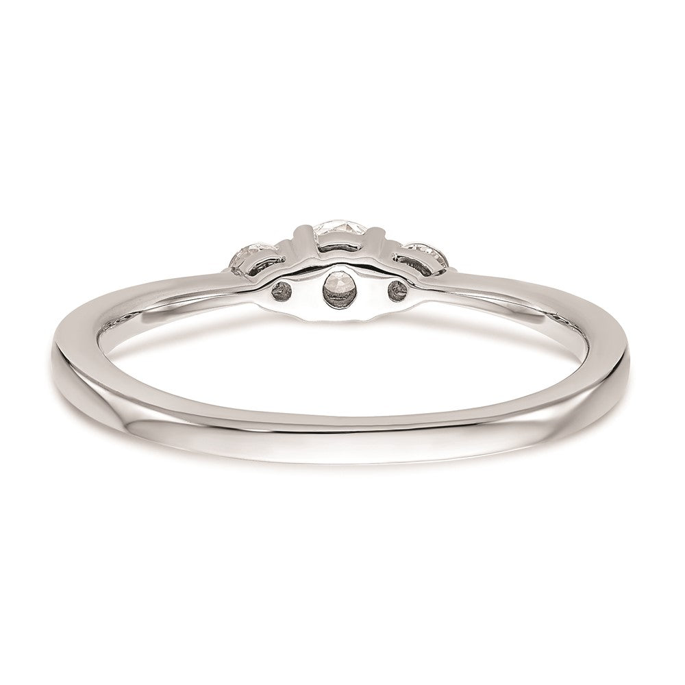 14K White Gold Complete Real Diamond Promise/Engagement Ring
