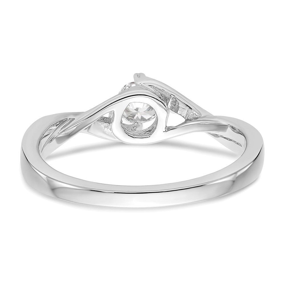 First Promise 10k White Gold 1/3 Ct. Lab Grown Diamond VS/SI+ G+ Petite Engagement Ring