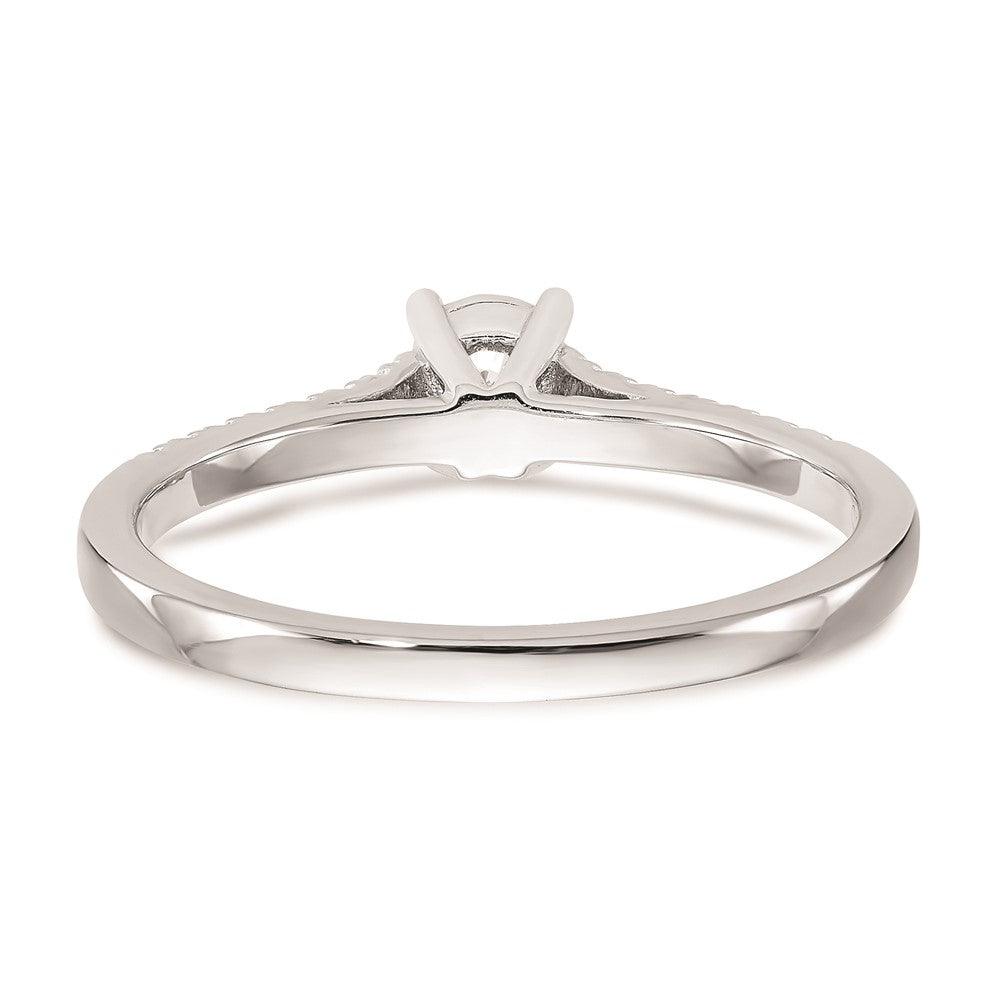 14K White Gold Complete Real Diamond Promise/Engagement Ring