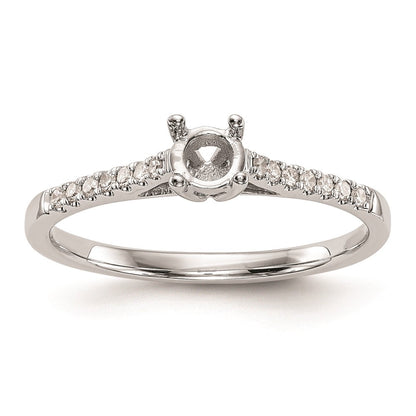 14K White Gold Complete Real Diamond Promise/Engagement Ring
