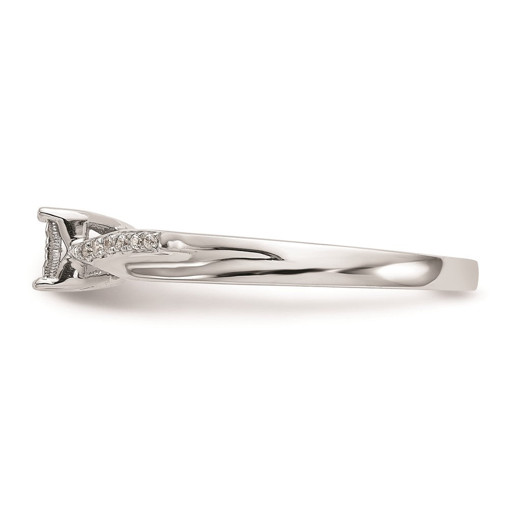 14K White Gold Complete Real Diamond Engagement Ring