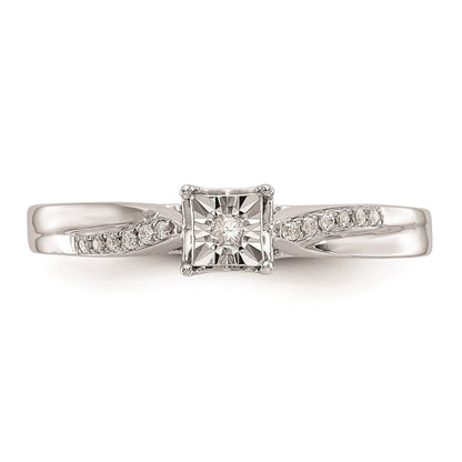 14K White Gold Complete Real Diamond Engagement Ring