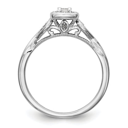 14k White Gold 1/5 Ct. Lab Grown Diamond VS/SI+ G+ Petite Engagement Ring