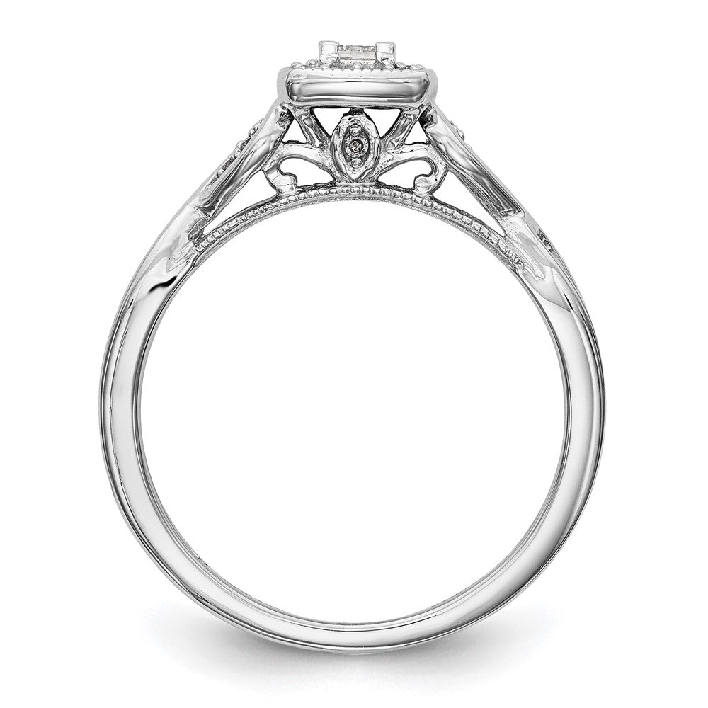 14k White Gold 1/5 Ct. Lab Grown Diamond VS/SI+ G+ Petite Engagement Ring