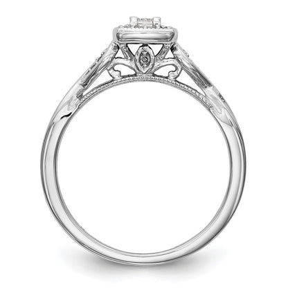 14k White Gold 1/5 Ct. Lab Grown Diamond VS/SI+ G+ Petite Engagement Ring