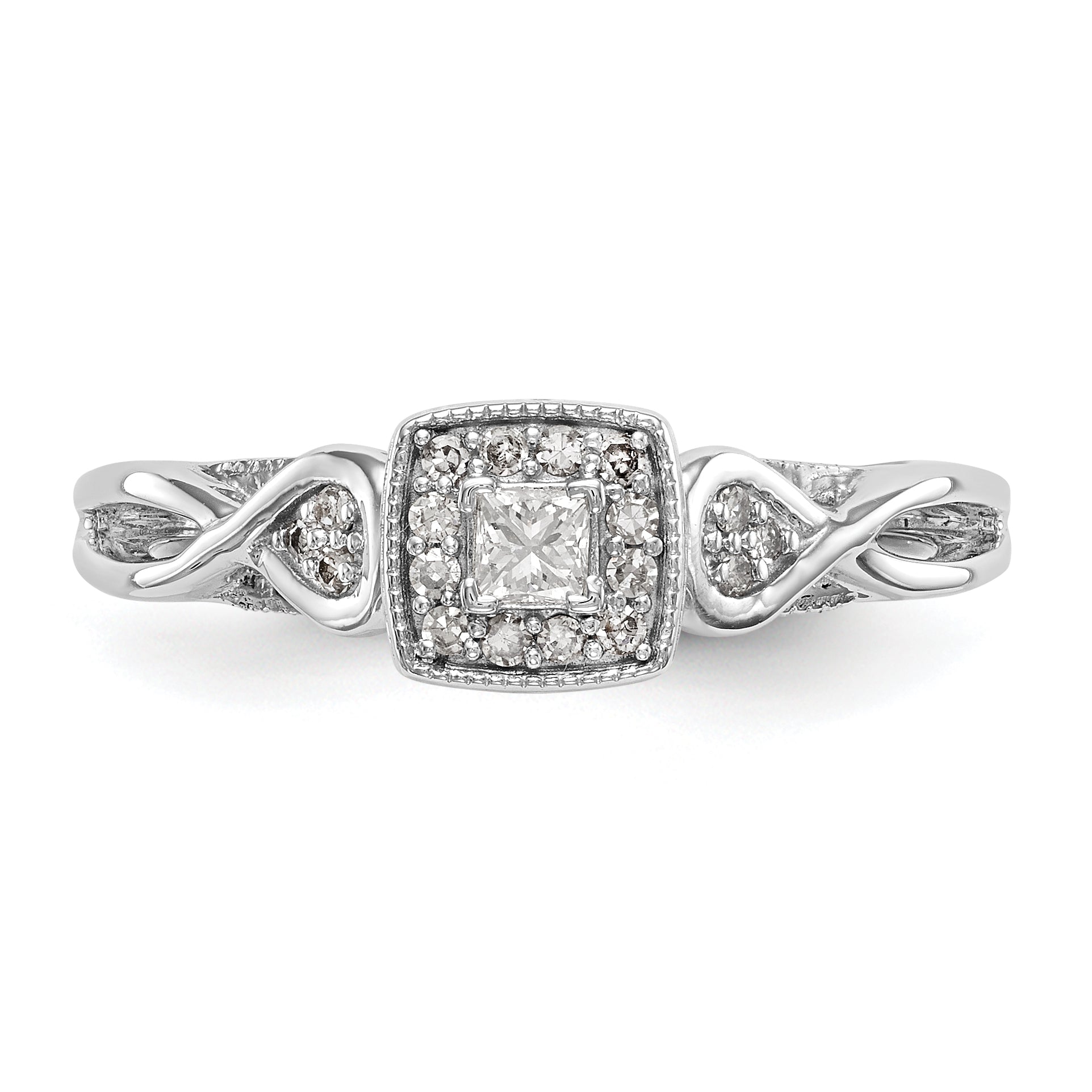 14k White Gold 1/5 Ct. Lab Grown Diamond VS/SI+ G+ Petite Engagement Ring