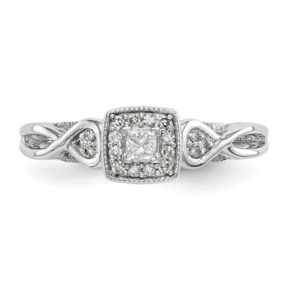 14k White Gold 1/5 Ct. Lab Grown Diamond VS/SI+ G+ Petite Engagement Ring