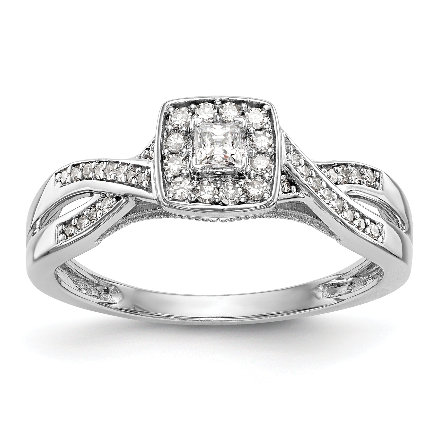 14K White Gold Lab Grown VS/SI+ G+ Diamond Engagement Ring