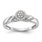 14K White Gold Lab Grown VS/SI+ G+ Diamond Comp Trio Cluster Engagement Ring