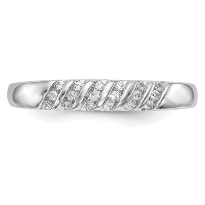14K White Gold Complete Real Diamond Trio Men's Wedding Band