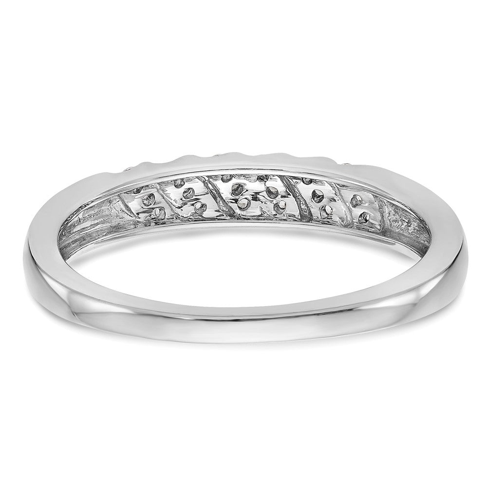 14K White Gold Complete Real Diamond Trio Men's Wedding Band
