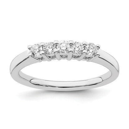 14K White Gold True Origin 1/3 Carat Lab Grown Diamond Vs/Si D E F 5 Stone Ring