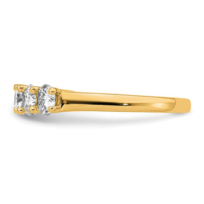 1.50ct. CZ Solid Real 14K Yellow Gold 5-Stone Wedding Band Ring