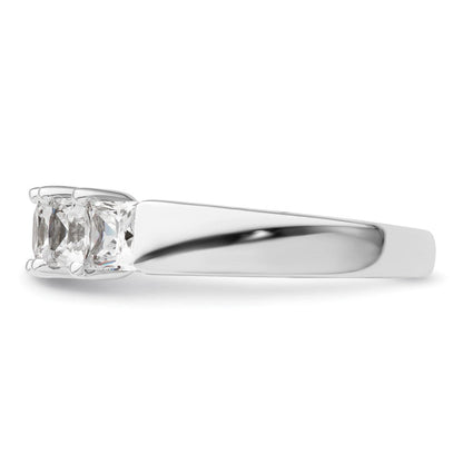 14K White Gold 5-Stone Real Diamond Band