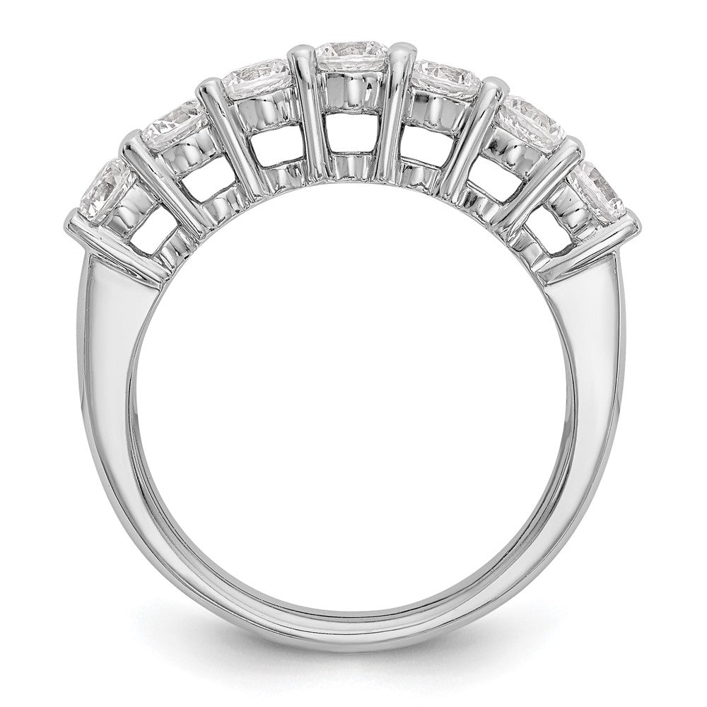 1.20ct. CZ Solid Real 14K White Gold 7-Stone Wedding Band Ring