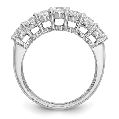 1.20ct. CZ Solid Real 14K White Gold 7-Stone Wedding Band Ring