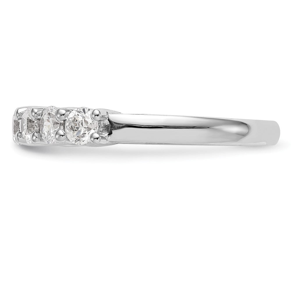 1.20ct. CZ Solid Real 14K White Gold 7-Stone Wedding Band Ring