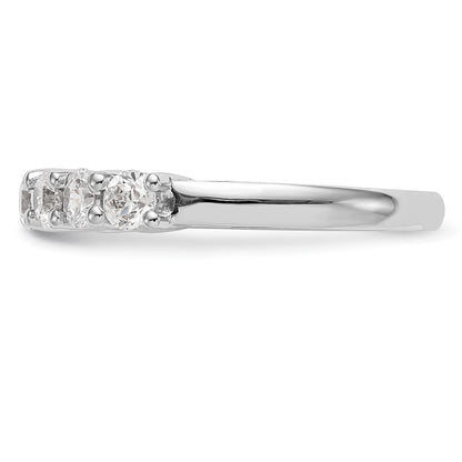 1.20ct. CZ Solid Real 14K White Gold 7-Stone Wedding Band Ring