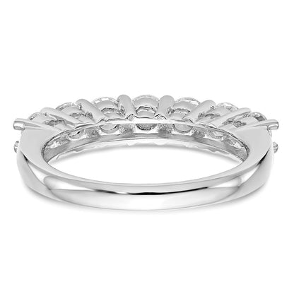 1.20ct. CZ Solid Real 14K White Gold 7-Stone Wedding Band Ring