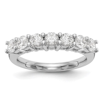 1.20ct. CZ Solid Real 14K White Gold 7-Stone Wedding Band Ring